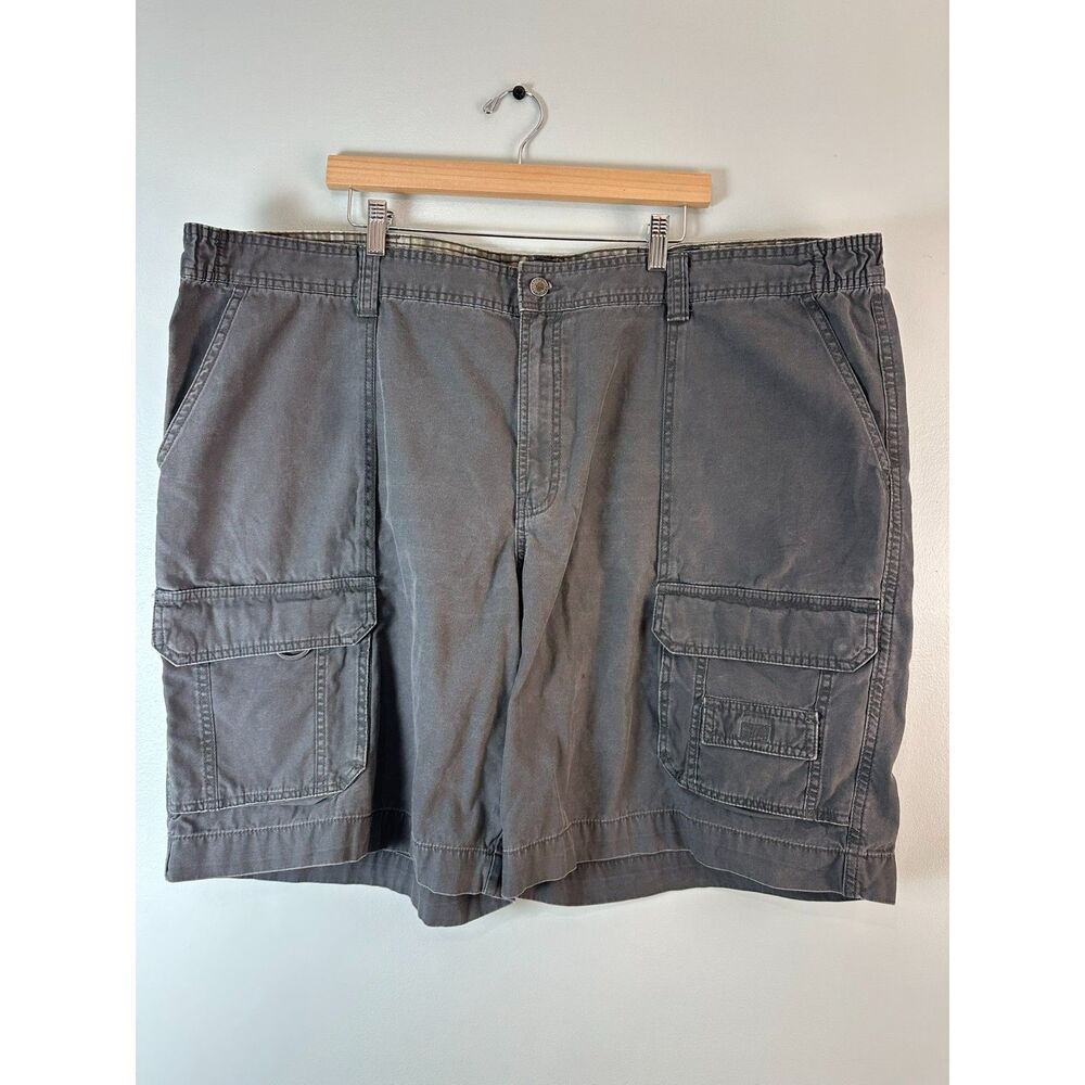 RedHead Mens Cargo Shorts Size 50 Gray Elastic Waist Outdoor Hiking Utility
